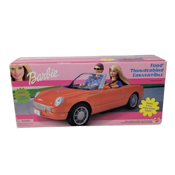 Vintage Barbie Ford Thunderbird Convertible Vehicle Steering Wheel & Gas Cap Ope